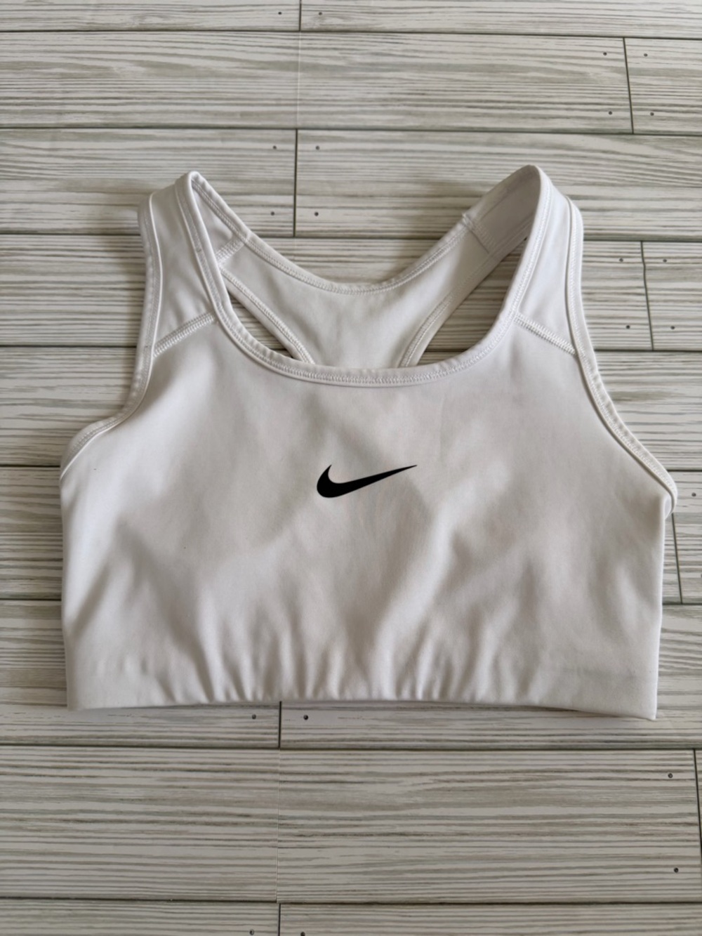 Nike | Dri-Fit White Racerback Sports Bra - Size Small